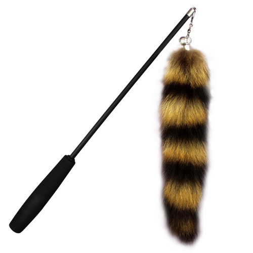 Funny cat stick self-pleasure cat toy fairy cat fox tail feather retractable long pole bite to relieve boredom cat supplies 6