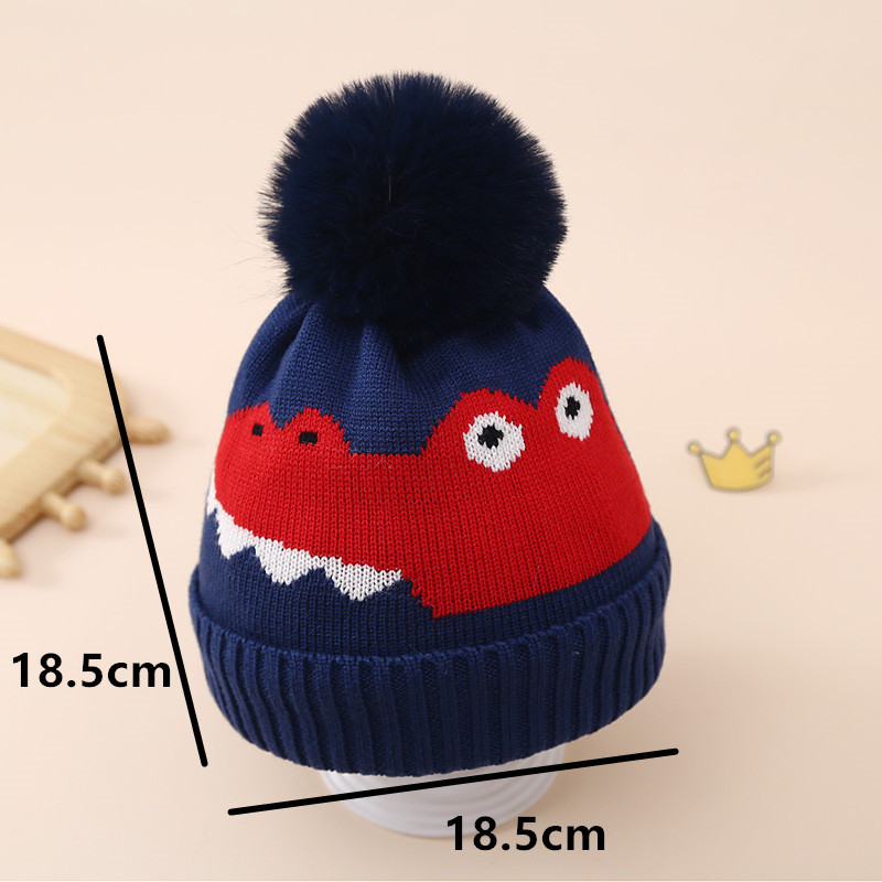 Boy's Cartoon Style Cartoon Jacquard Wool Cap display picture 1