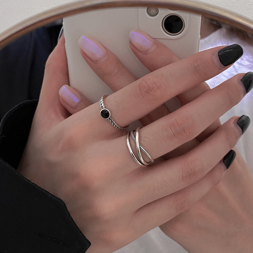 Ring does not fade ins high-end cold style niche wholesale retro opening new jewelry women's heavy industry ring