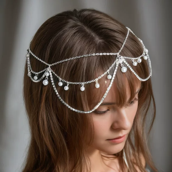 Exotic Han Dynasty Forehead Ornaments, Tassel Headdresses, Curtains, Retro Handmade Tassel Hairpins, Ancient Style Ethnic Style Hair Accessories for Women
