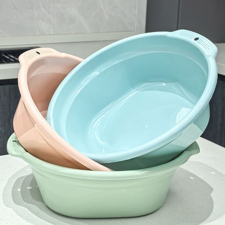 加厚婴儿脸盆塑料脸盆家用大号洗衣衣服盆学生宿舍洗脸盆子洗脚盆