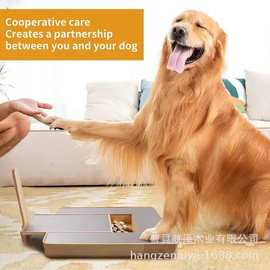 跨境木质狗抓板家用可抽拉狗零食盒实木宠物指甲锉板指甲修理刮板