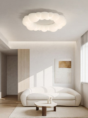 Full Spectrum Creamy Wind Living Room Lamp Modern Simple and Elegant Main Lamp Internet Famous Lamp Eye-Caring Bedroom LED Ceiling Lamp