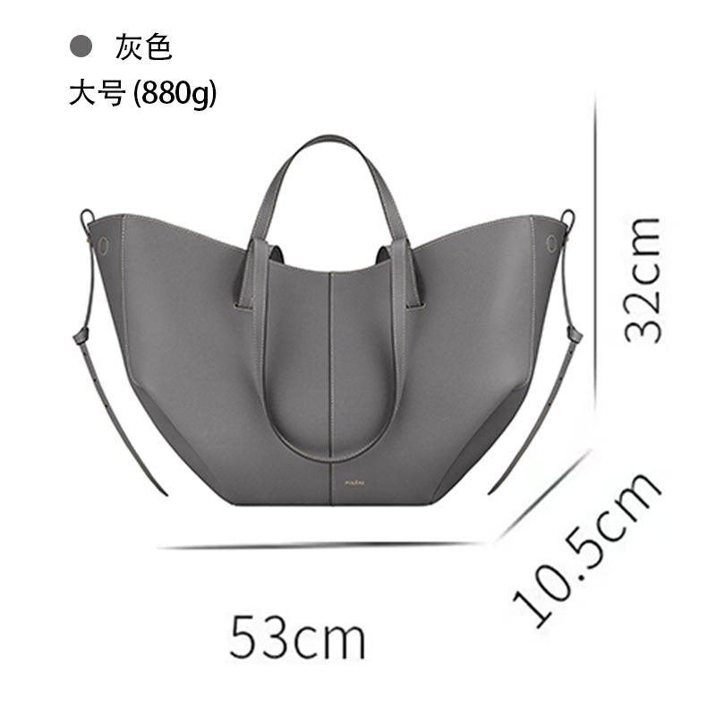 クロスボーダー高バージョン本革POEIVE大容量ショッピングバッグ片肩手提げトート翼女性カバンシワバッグ