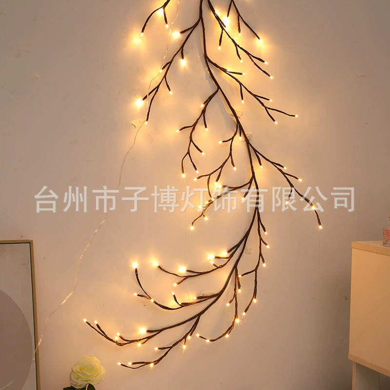 Светодиодная ротанговая лампа имитация дерева, настенная лампа, декоративная лампа