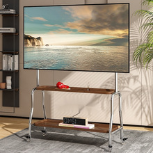 小户型客厅电视机支架可移动式置物架落地挂架推拉适用40到85寸