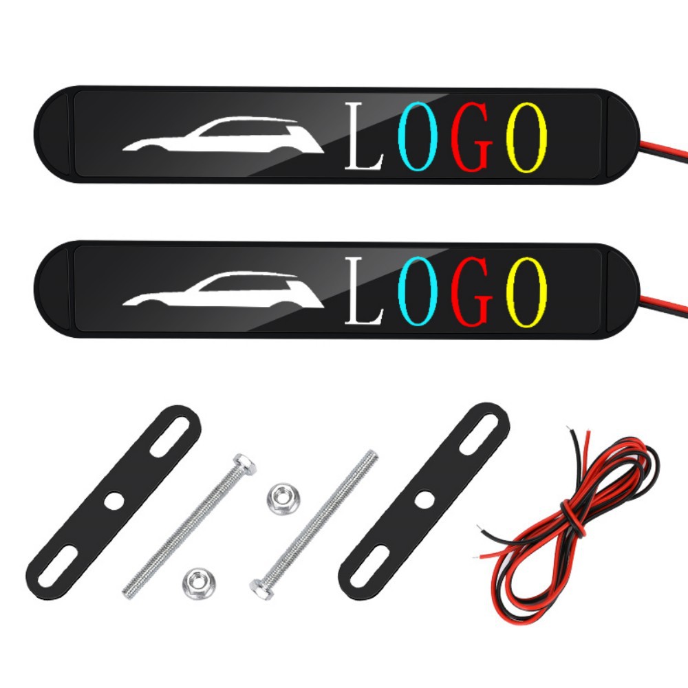 Car mid-Net logo del coche lámpara luminosa LED Lámpara decorativa faro lámpara mid-Net lámpara universal modificada lámpara de circulación diurna