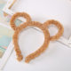 Candy Color Plush Hair Hoop Korean Ears Head Hoop Women's Cute Performance Head Bear Ears Long Hair Mickey