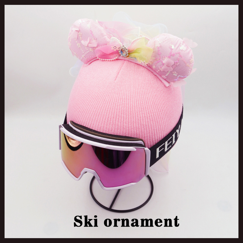 Cute Ski Helmet Elsa Tulle Sherry Mei Plush Accessories Detachable