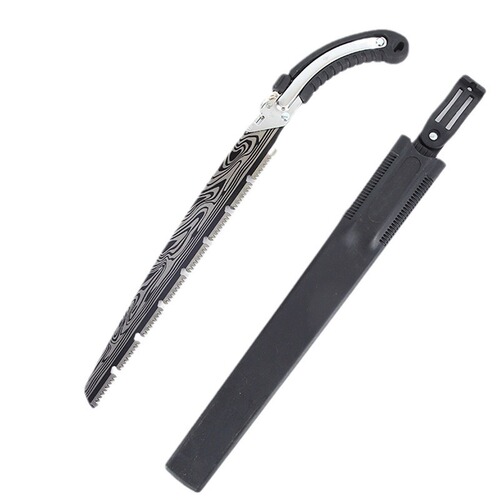 Home Use Sharp Log Cutting Hand Saw Hermes Leather Big Curved Saw Fruit Tree Woodworking Special Use Encased Steel Saw Factory Wholesale