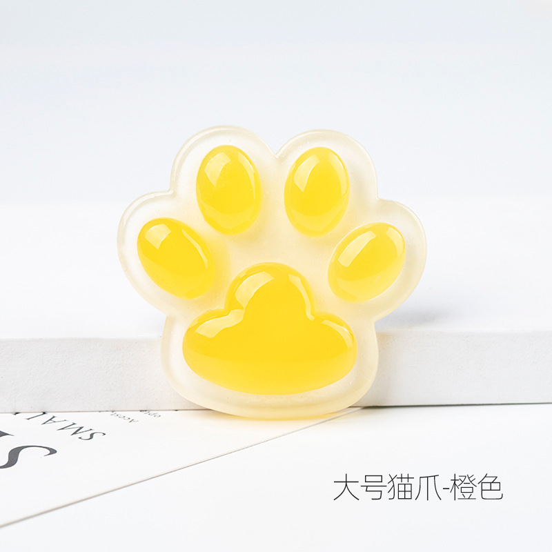 Accesorios de resina de dibujos animados luminoso lindo gato garra DIY crema pegamento teléfono móvil Shell parche accesorios para el cabello accesorios de parche de refrigerador