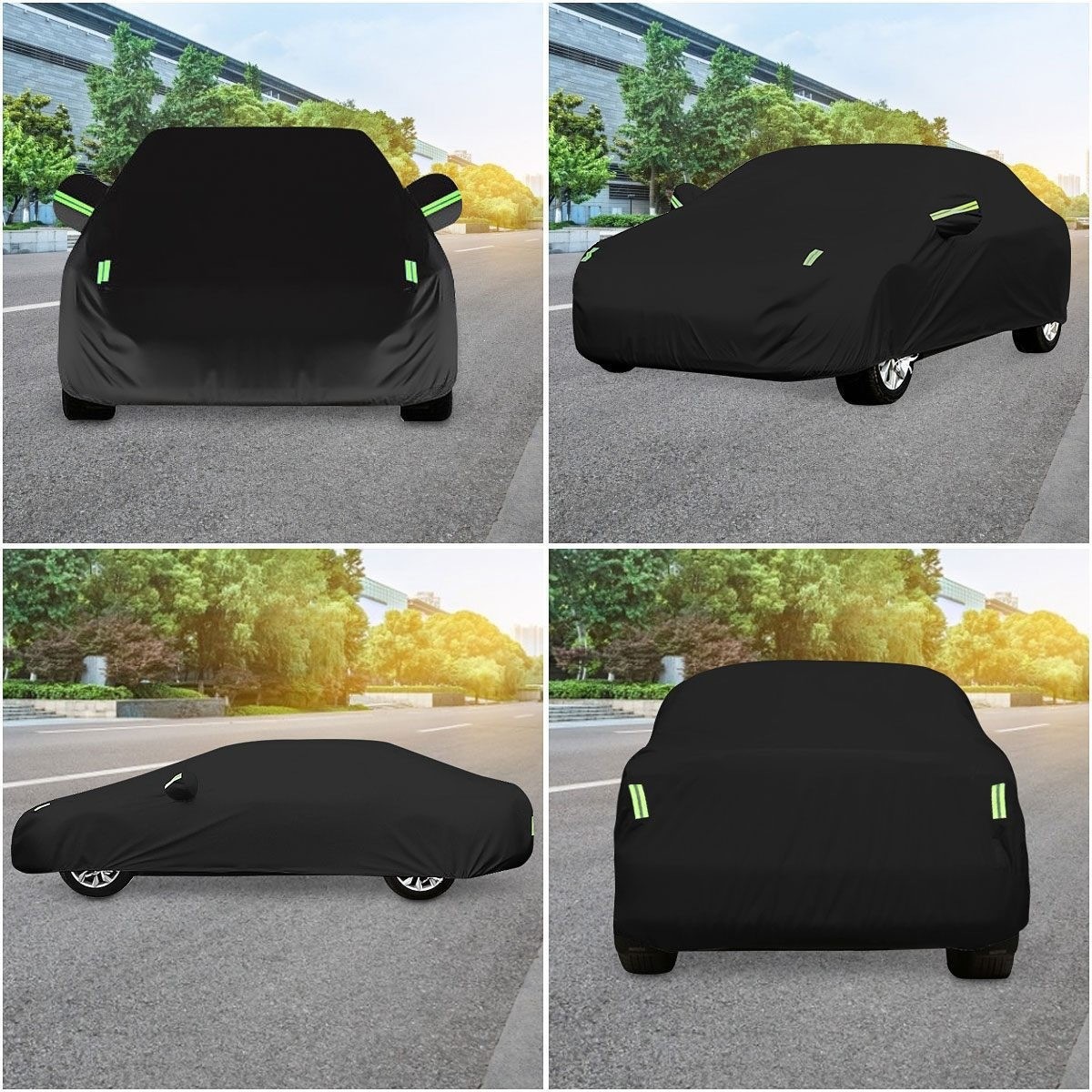 Supply of cross-border car covers, full-cover insulated sunshade, 190T Oxford cloth car cover, full car protection against sun, rain, and dust