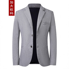 秋冬季男士人字纹毛呢西服商务娱乐高级质感叔系西服外套