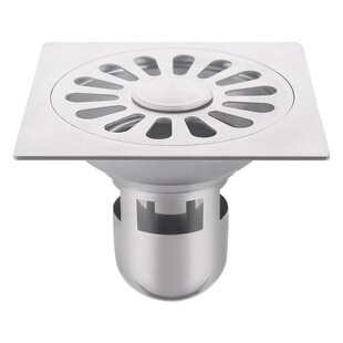 4-inch thick stainless steel floor drain DN110 bathroom washing machine floor drain hotel engineering large displacement floor drain