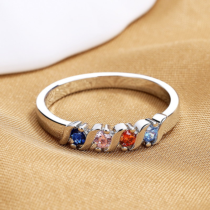 Fashion Geometric Copper Inlaid Zircon Rings display picture 3