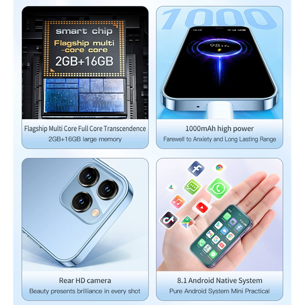 Трансграничный мини-смартфон Soyes XS15 на иностранном языке с поддержкой Android и двух сетей 3G. Приложение Google.
