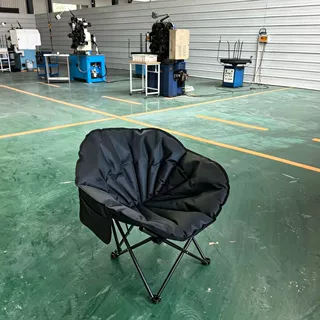 户外露营折叠椅加棉贝壳沙发椅便携摆摊野餐月亮椅
