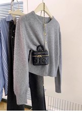 小香风羊毛针织开衫女早秋春秋新款外穿慵懒软糯短款毛衣外套上衣