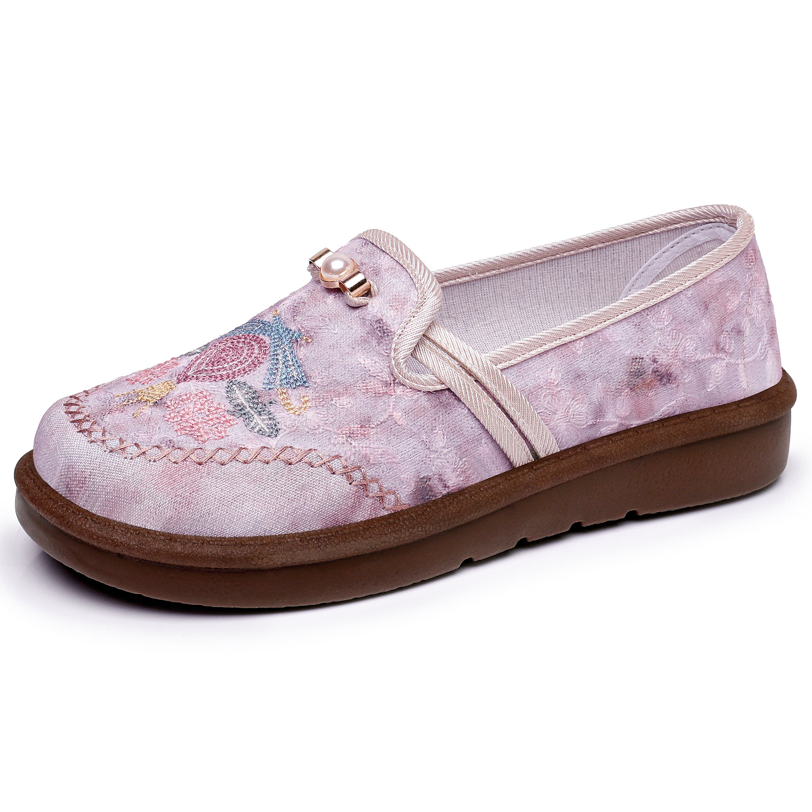 Viejos zapatos de tela de Beijing, nuevos zapatos bordados de moda nacional, cómodos, zapatos de madre suaves, zapatos de mujer bordados de estilo nacional image 6