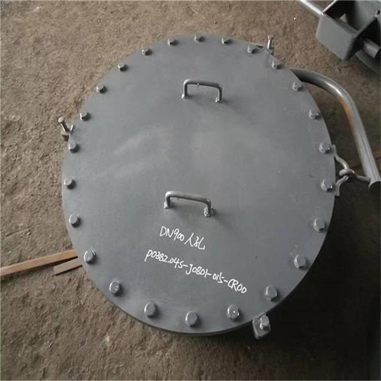 中晟供应矿用人孔门装置 水平吊盖人孔泄压门 不锈钢罐人孔门装置