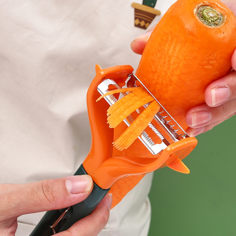 多功能削皮刀廚房工具家用四合一土豆刨絲水果削皮神器蘋果削皮器