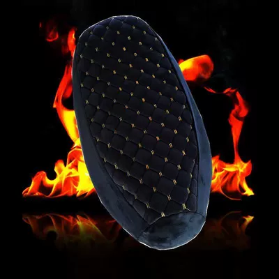 Electric Vehicle Seat Cushion Cover, Motorcycle Winter Seat Cushion, Plush Thickened Pedal Electric Bike Cotton Seat Cover, Warm Rear Seat (Electric car cushion)