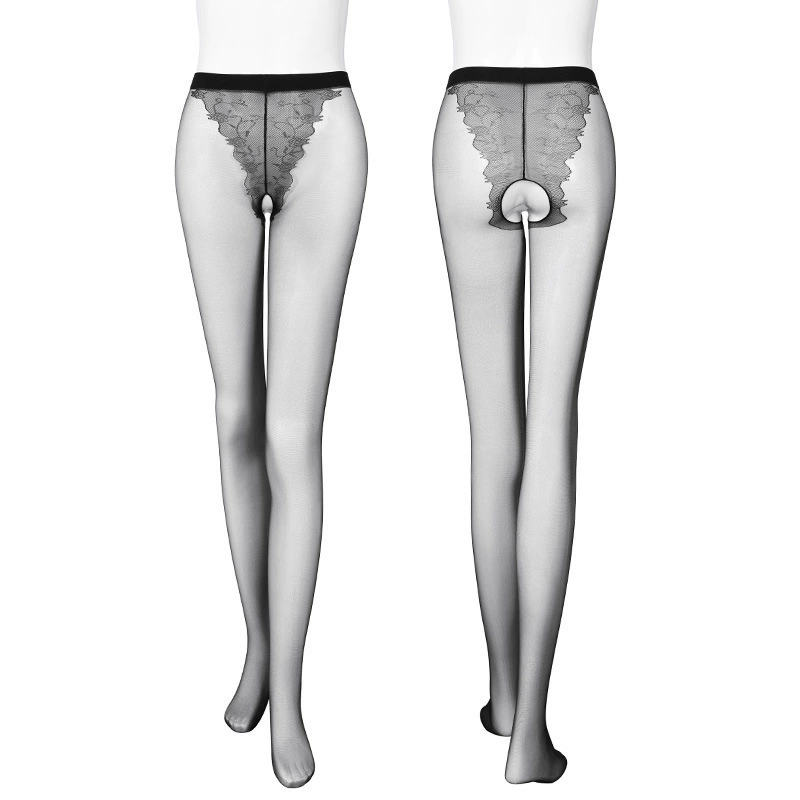 霏慕 Bikini core silk ощущение шелка открытое шаговое колготки 7304 сексуальное белье розовый жаккард чулки