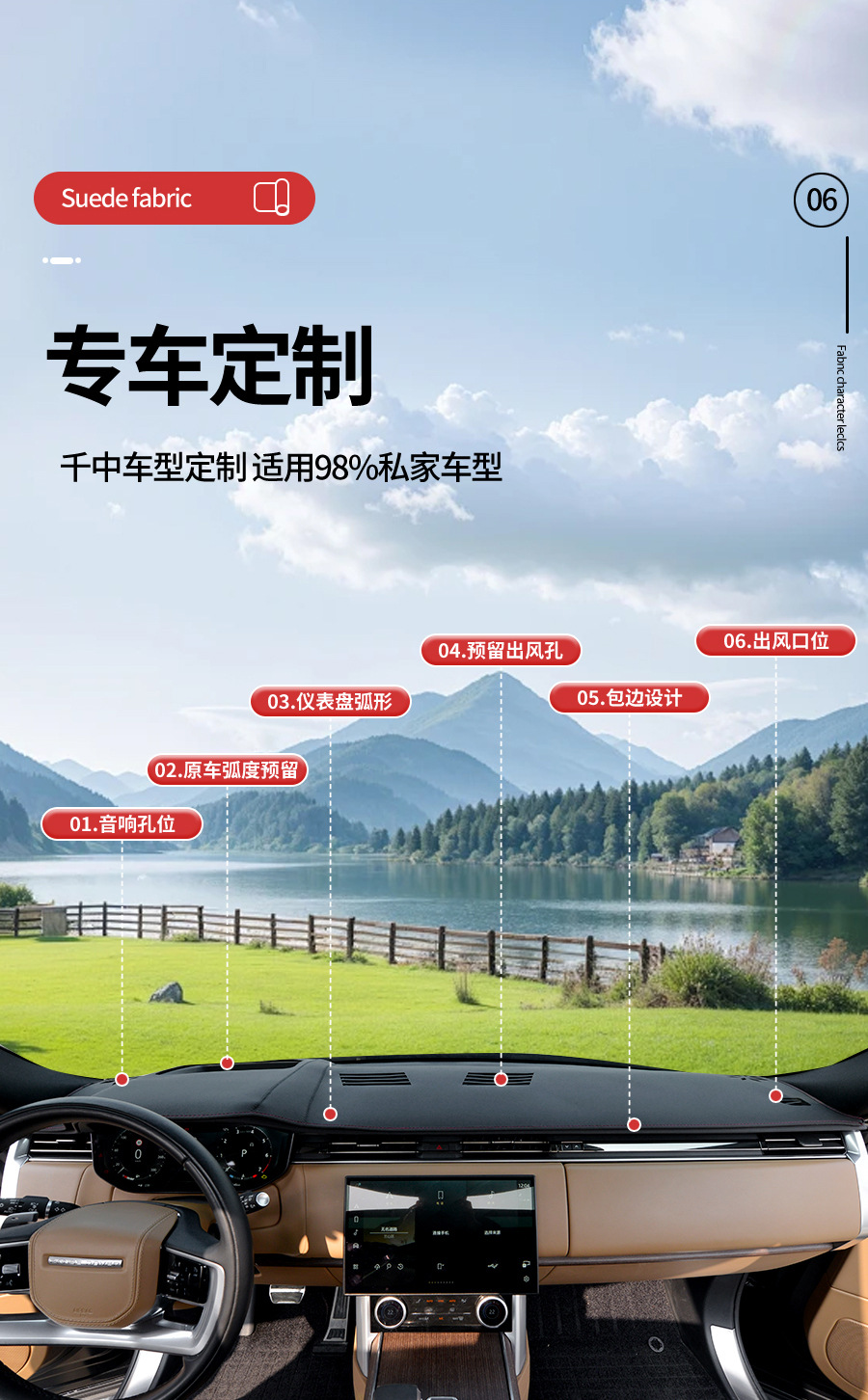 Suitable for Volkswagen Weiran Sun Protection Mat, Central Control Instrument Panel, Light-Proof Mat, Sunshade Mat, Car Interior Decoration Modification Accessories