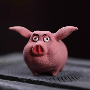 Yixing Purple Clay Tea Pet [Taiyi Immortal Flying Pig] Premium Small Pig Tea Pet Ornament Original Mineral Handmade Premium