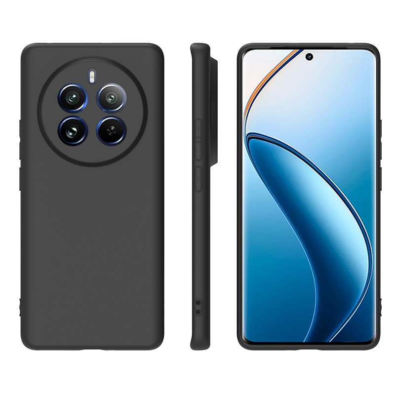 Suitable for Oppo Realme 15Pro Black Matte Phone Case 1.5Tpu Full-Cover Realme 16 Pro Soft Case