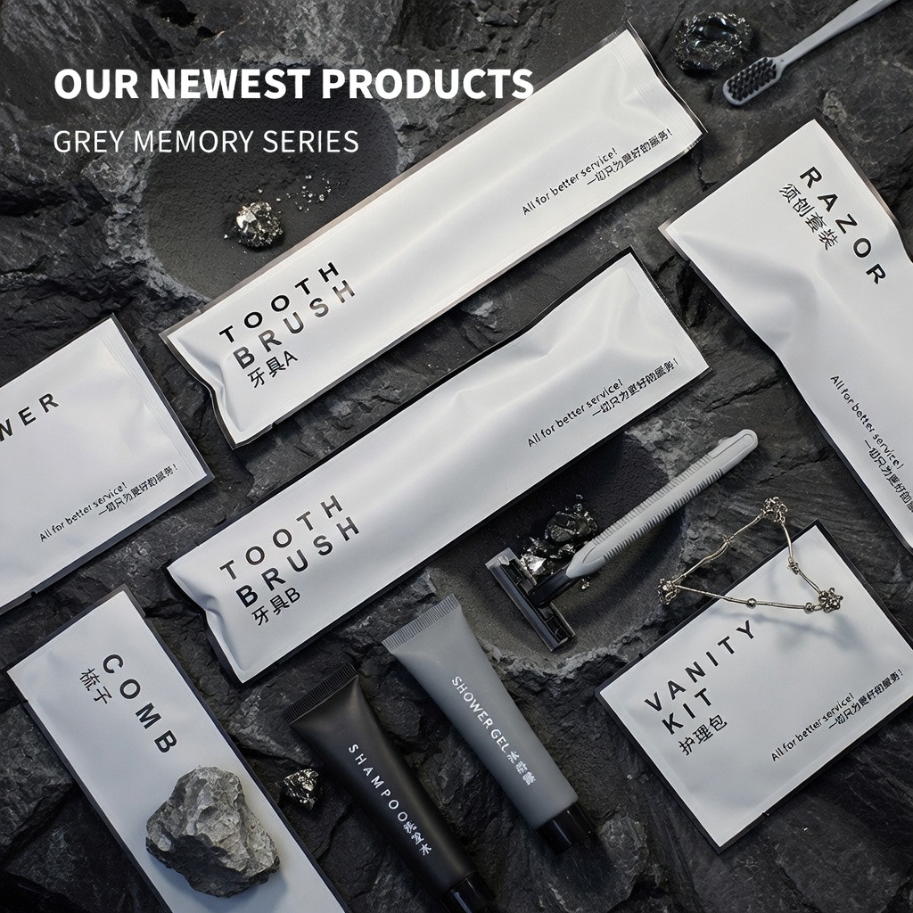 Star Hotel Disposable Toiletries Set, B&B Disposable Toothbrush, Simple Straw Soft-Bristle Toothpaste, Slippers