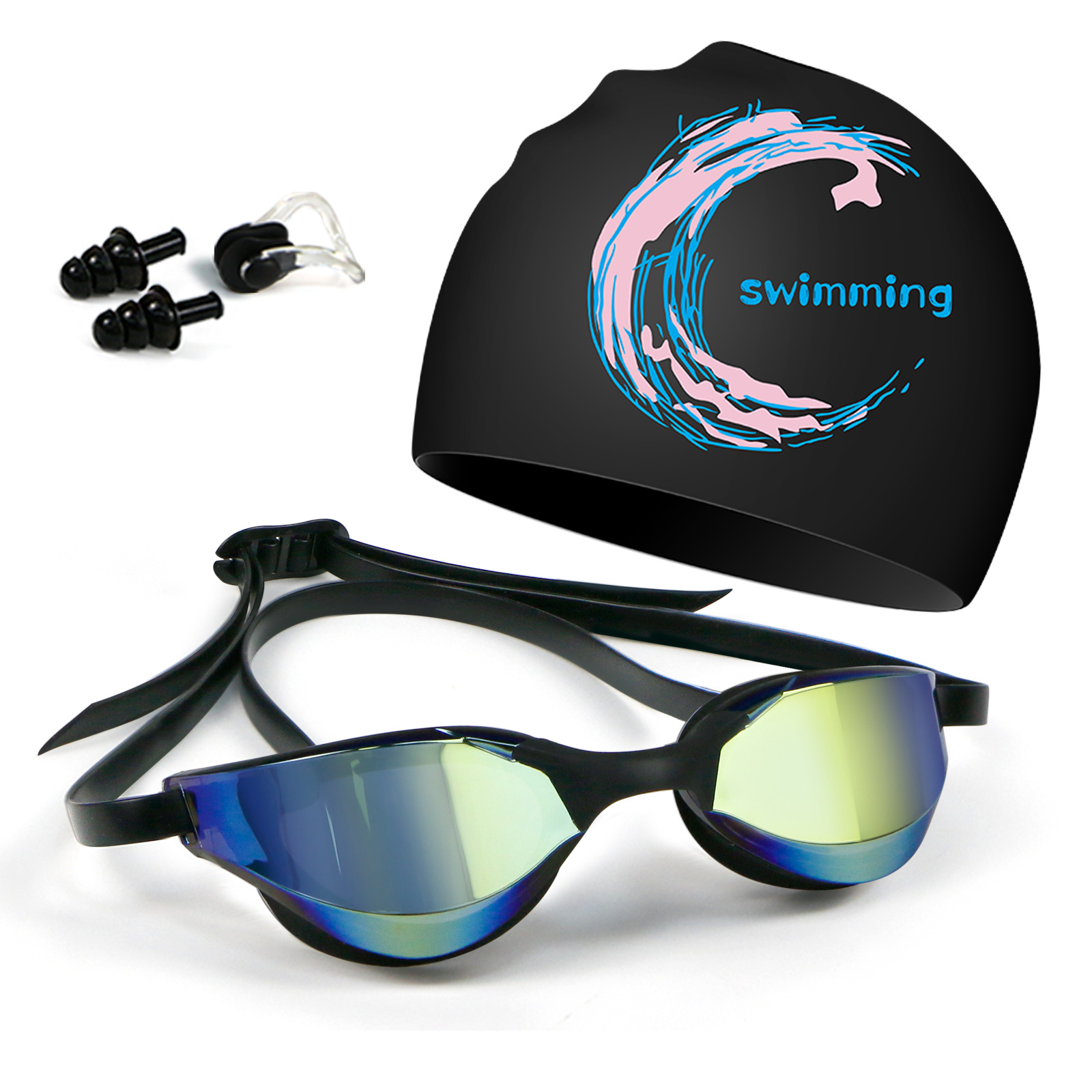 Sombrero de natación de silicona para adultos unisex aumenta la protección solar no estrangula la cabeza profesional de entrenamiento impermeable sombrero de natación fábrica al por mayor