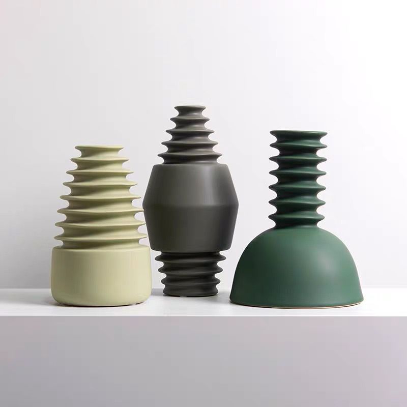 Creativo flor abstracta decoración moderna minimalista nórdico cerámica florero flor titular casa modelo habitación decoración suave