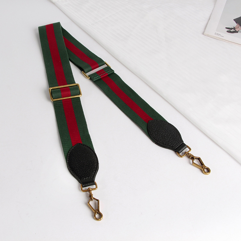 Correa de hombro ancha de cinta GG bolsa de cabeza de tigre bolsa de cámara longitud ajustable cinturón de bolsa de lona de contraste de color rojo y verde