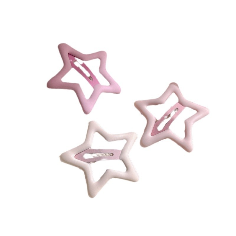 Horquilla de estrella de dopamina coreana, clip bb para cabello roto para niñas y niños, clip lateral para flequillo, clip pequeño para la parte posterior de la cabeza, tocado, horquilla