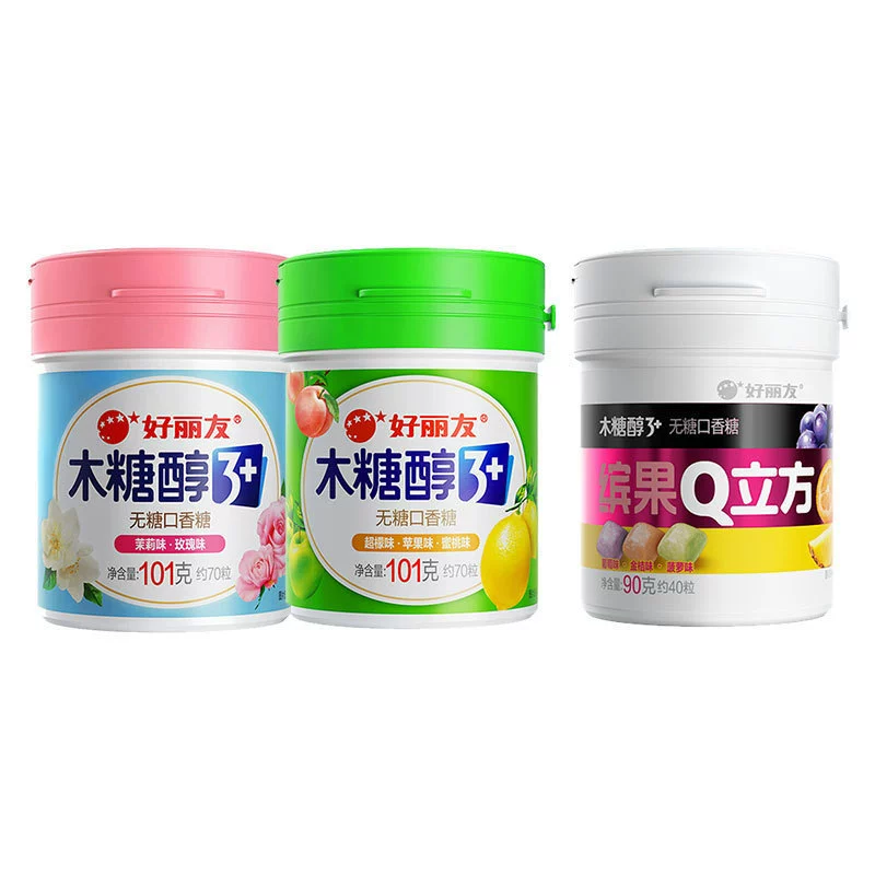 Безсахарная жевательная резинка Orion Xylitol 3+, портативная жевательная резинка для свежего дыхания, пузырёвая резинка, группа древесины