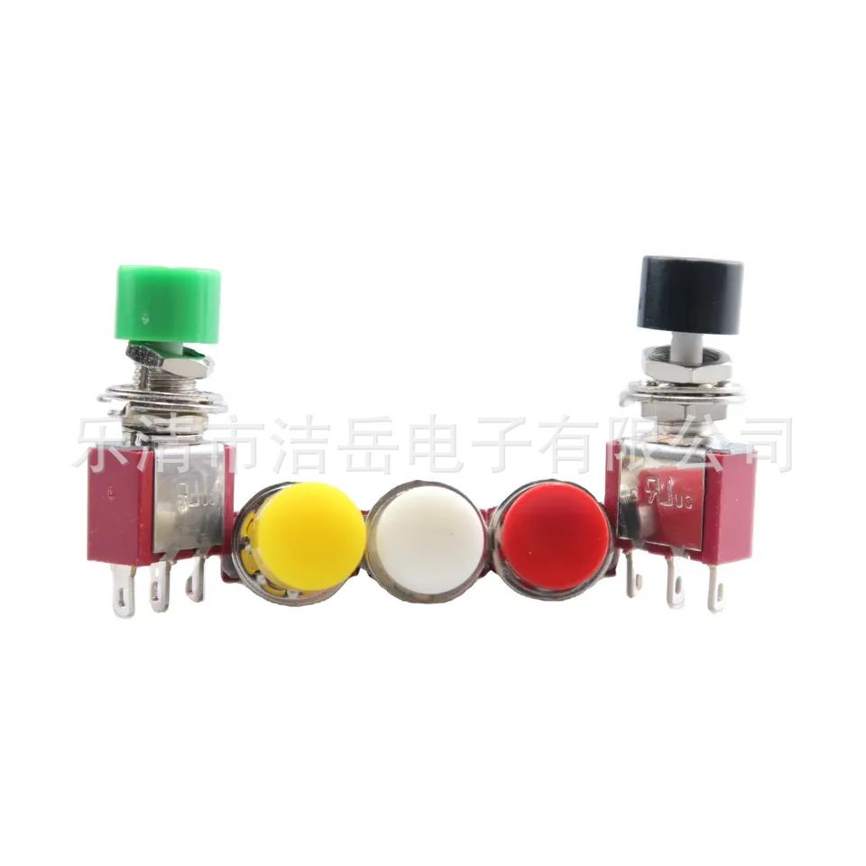 钮子开关 PBS-102/3/2/03/4 三脚两档6脚自复位带帽