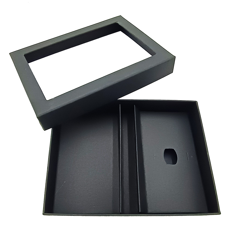 Corbata pajarita juego de 4 piezas caja de regalo caja de papel fabricante spot caja de corbata negra tapa cielo y tierra caja de embalaje dura