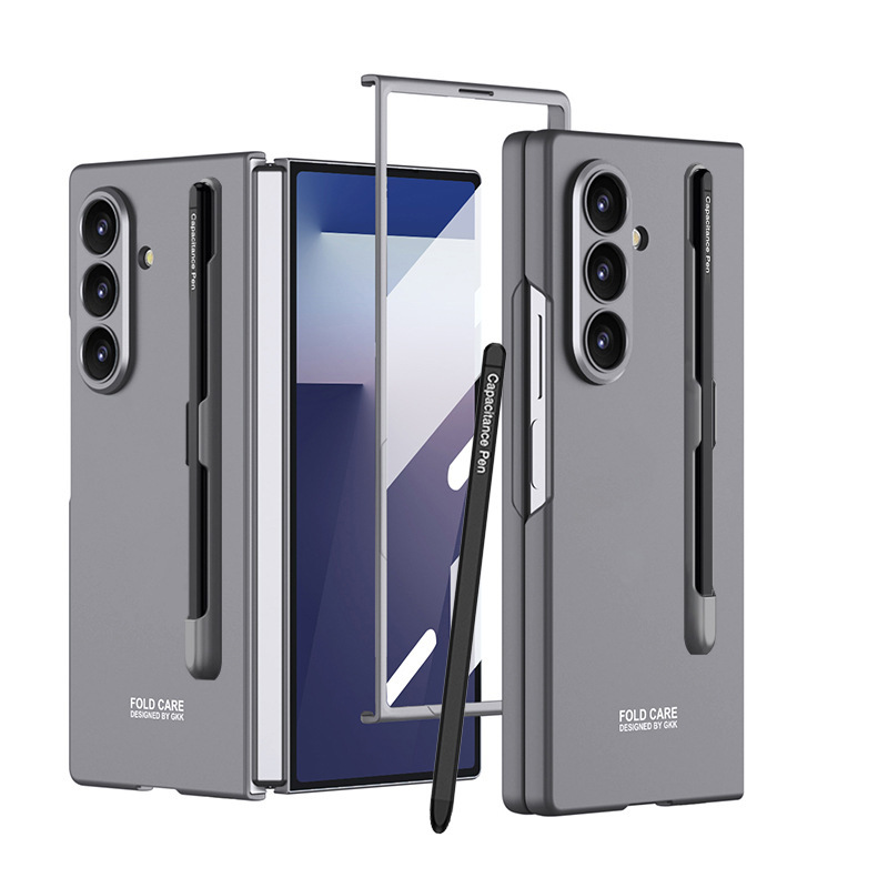Samsung Galaxy Z Fold7 携帯電話ケースに適しています。ペンスロット付き折りたたみスクリーン、ソリッドカラースタイル、ファッショナブルな男性と女性のモデルです。|undefined