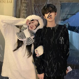 Big Brand Flat Striped Plush Hat and Scarf One-piece Women's Winter Face Show Small Knitted Warm Ear Protection Lei Feng Cap Trendy