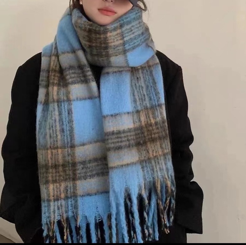 新款马海毛围巾女秋冬季韩系高级感百搭美拉德仿羊绒保暖跨境批发|undefined