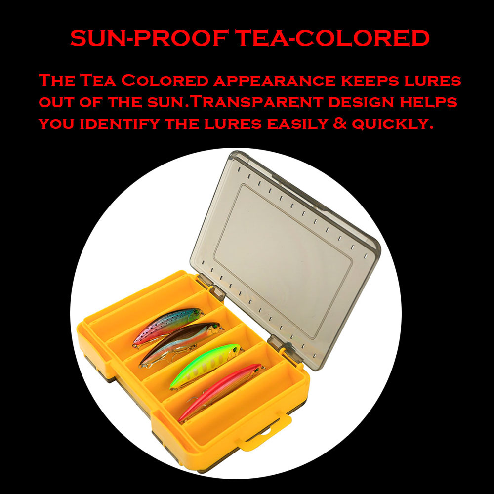 Caja de cebo Luya Caja de cebo de doble cara Caja de cebo de doble capa Caja de herramientas Caja de cebo duro Almacenamiento Mino Fábrica de lápices Caja de artes de pesca al por mayor