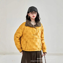 琪镌绘制90白鸭绒连帽轻薄羽绒服女冬季新款韩版时尚休闲外套88-5