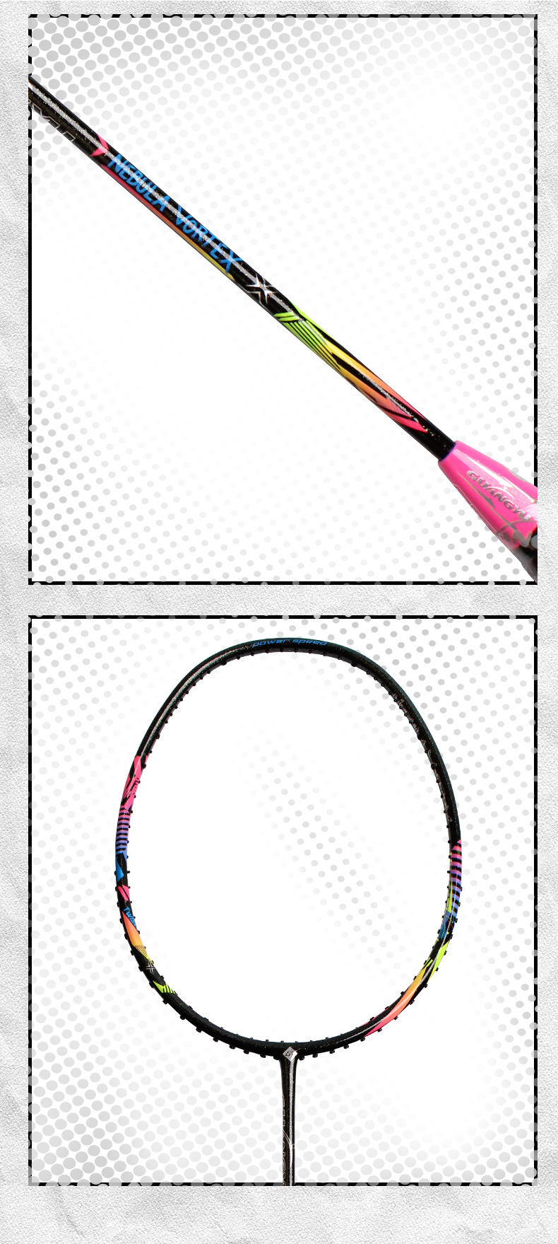 Badmintonracket voor volwassenen, snelheidsaanvaltype, windbestendig frame, wedstrijdracket voor heren en dames, enkel racket_voghion.com