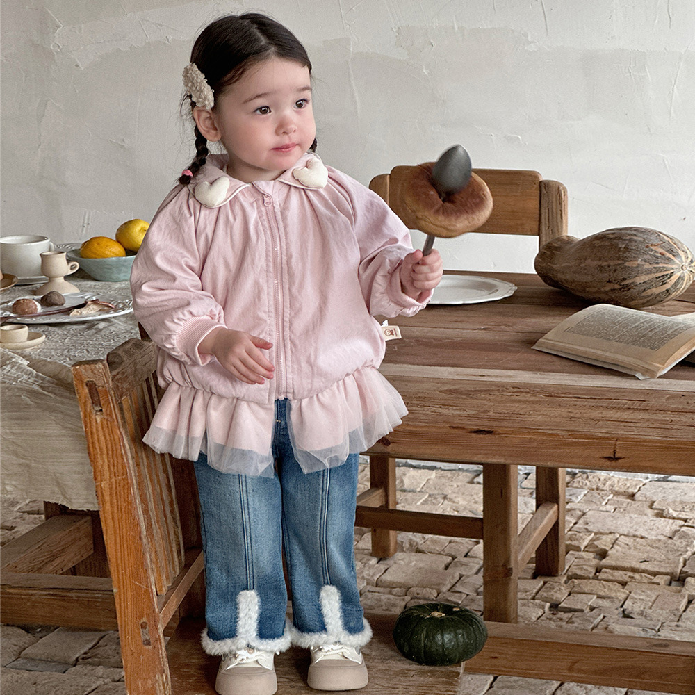 2024 chaqueta de algodón para bebé, chaqueta cálida de otoño e invierno, salida de bebé, chaqueta acolchada de terciopelo, chaqueta de principios de invierno para niños pequeños