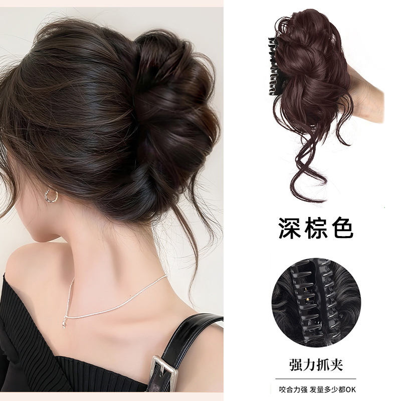 Peluca de cabeza de bola, clip de agarre, cabeza de capullo de flor de oro, artefacto de cabello de disco de temperamento, red de simulación para el cabello, cabeza alta roja, horquilla china