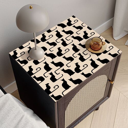 American waterproof and oil-proof bedside table dust-proof mat no-wash drum washing machine cover cloth home cuttable leather tablecloth