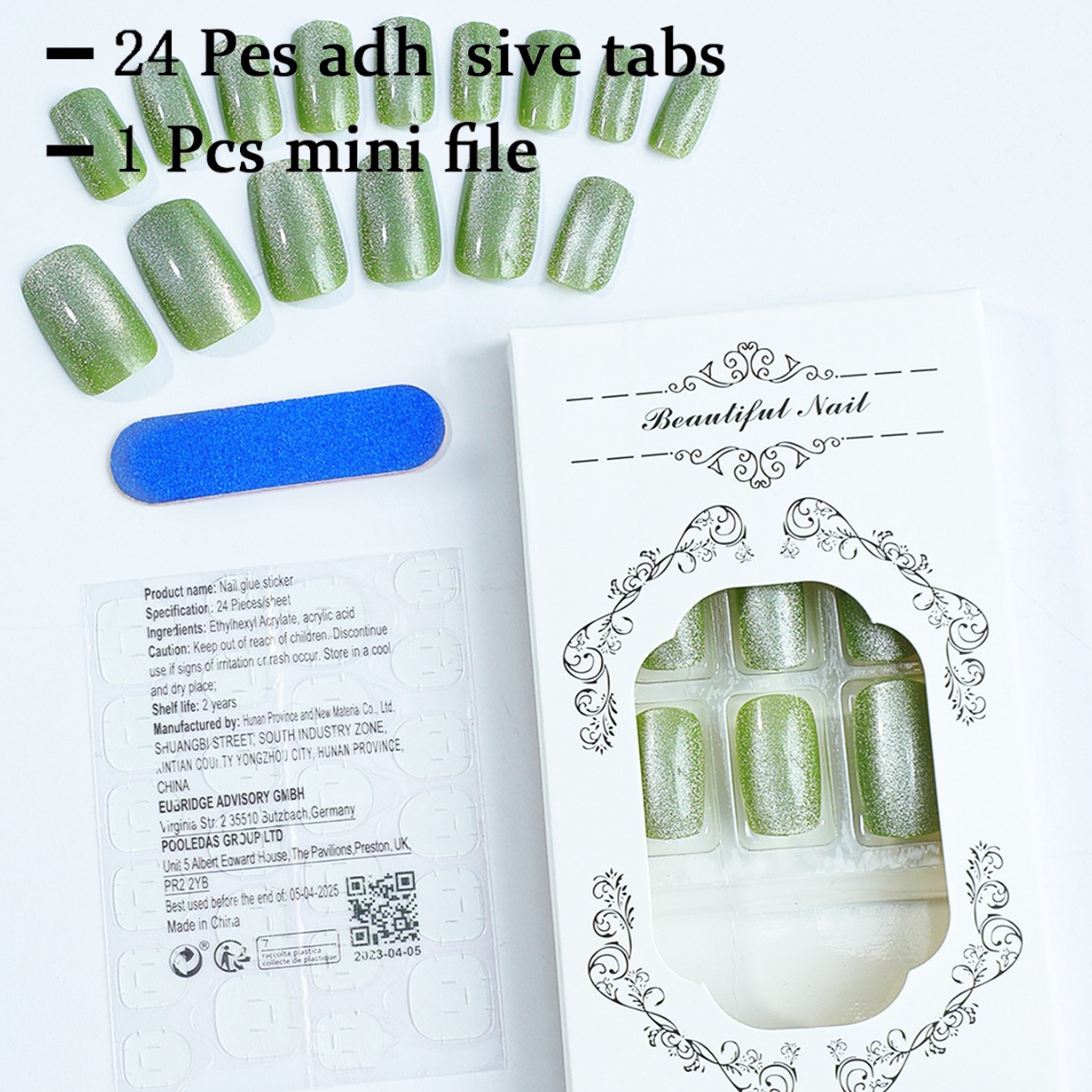 Millones de puntos manuales de ojo de gato usar uñas al por mayor sin grabar parches de uñas productos terminados falsas uñas al por mayor