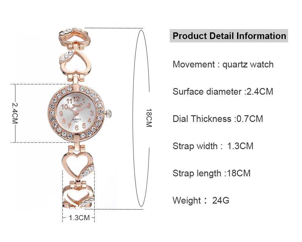 Unisex new style ladies' personalized trend alloy bracelet set fashionable trend temperament diamond inlaid quartz ladies watch_voghion.com