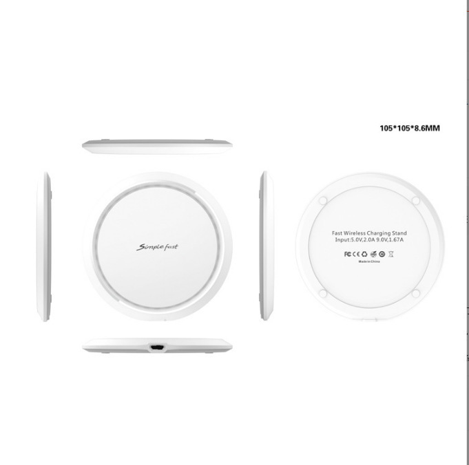 新しい A8 デスクトップ携帯電話ワイヤレス充電超薄型 10 ワット高速充電ラウンドマルチカラー携帯電話ワイヤレス充電器|undefined